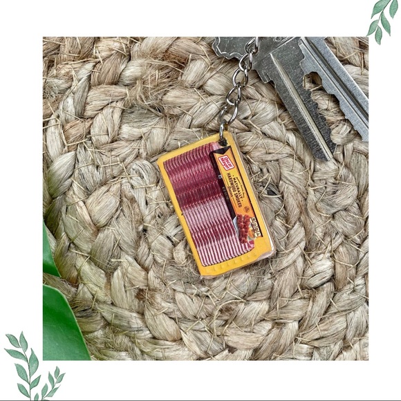 Bacon Keychain | Handmade | Mini Brands | Quirky | Fun | NWOT - Picture 1 of 14